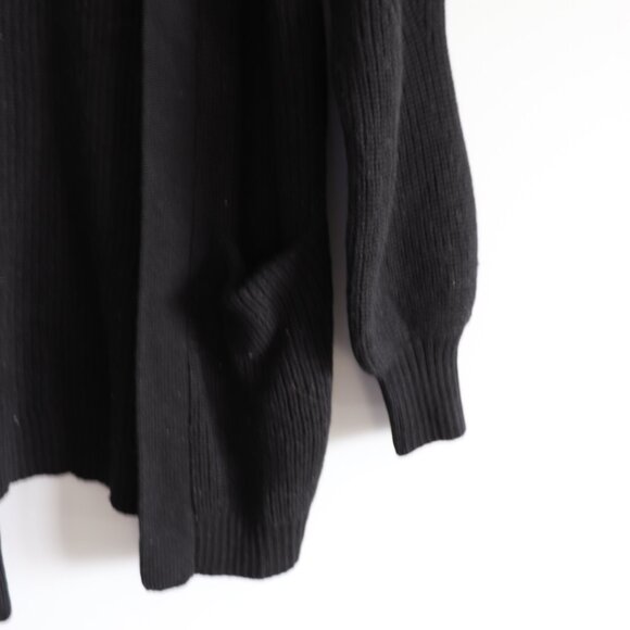 Wilfred Free Women's Black Sz XXS Unwind Ribbed Open Front Merino Wool Cardigan - Picture 6 of 12